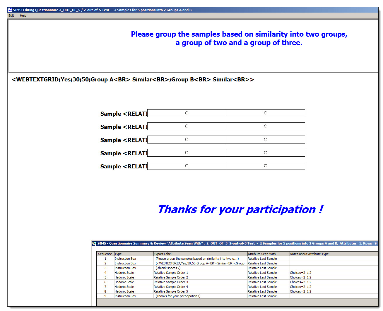 Sensory Evaluation